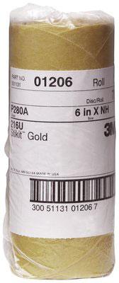 Stikit Gold Disc Roll, 6 Inch, P280A Grade 70/Roll