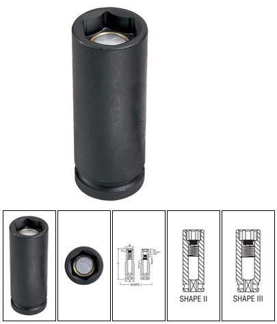 1/2" Drive x 1" Magnetic Deep Impact Socket