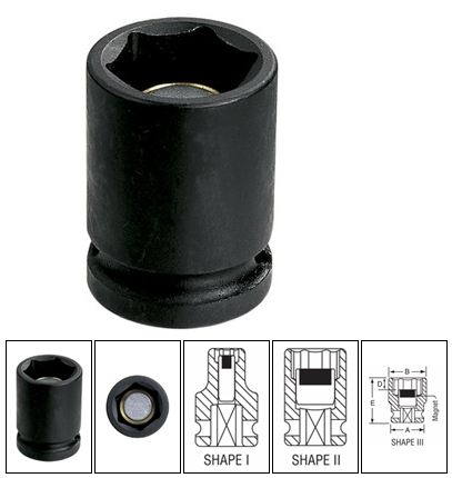 1/2" Drive x 19mm Magnetic Standard Impact Socket