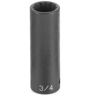 1/2" Drive x 7/16" Deep - 12 Point Impact Socket