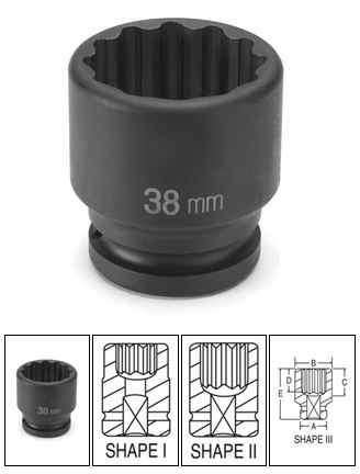 3/4" Drive x 29mm Standard - 12 Point Impact Socket