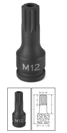 3/8 Inch M16 Tamper Proof Triple Square Driver