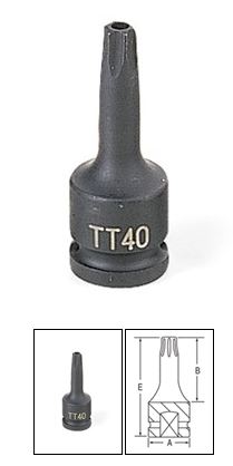 3/8 Inch TT30 Tamper Proof Star Driver