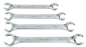 4 Piece Double Head Flare Nut Wrench Set, 6 Point,...