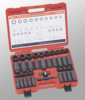 40 Pc 1/2" Drive Metric Master Impact Socket Set