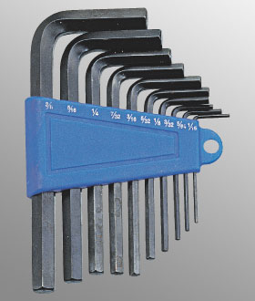 10 Pc L-Shaped SAE Hex Wrench Set