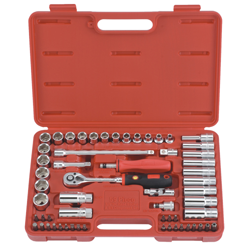 59PC 3/8" Dr. Metric Hand Socket(6Pt.) & Bit Set