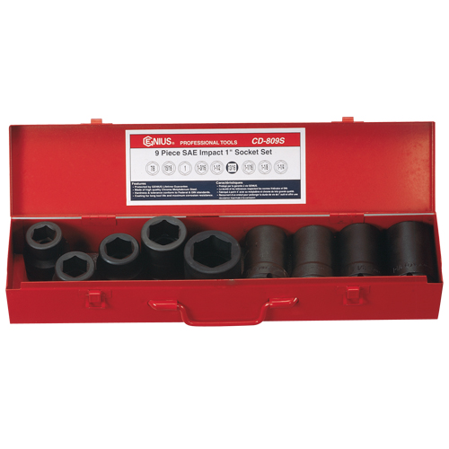 8PC 1" Dr. SAE Deep Impact Socket Set