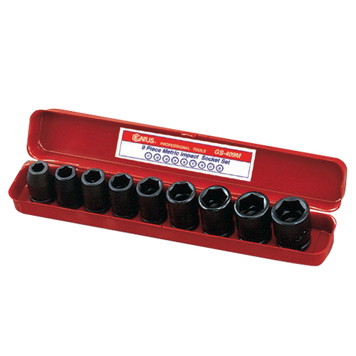 9PC 1/2" Dr. SAE Impact Socket Set