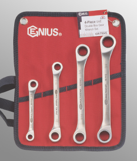 4PC SAE Double Box Gear Wrench Set