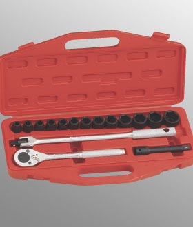 16PC 1/2" Dr. Metric Hand Socket Set