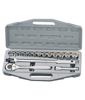 16PC 1/2" Dr. 12-pt. SAE Hand Socket Set