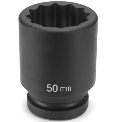 1-1/2" Drive x 76mm Deep - 12 Point Impact Socket