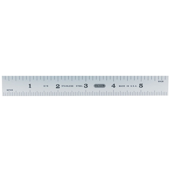 Big Horn 19589 6-Inch Precision 16R Rigid Stainless-Steel Ruler