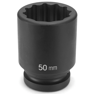 1" Drive x 34mm Deep - 12 Point Impact Socket