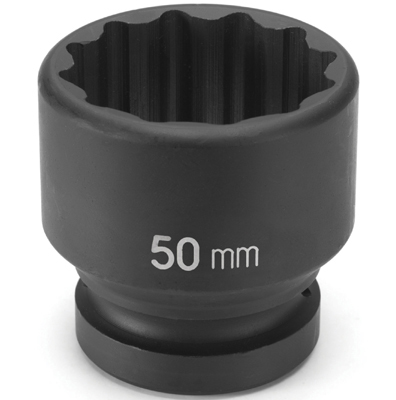 1" Drive x 52mm Standard - 12 Point Impact Socket