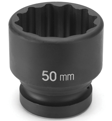 1-1/2" Drive x 56mm Standard - 12 Point Metric Impact Socket