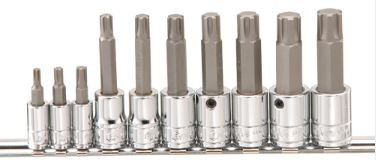 10 Piece 1/4 & 3/8" Drive Surface Bit Socket Set