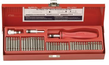 43 Piece 1/4" Hex Drive Screwdriver Set