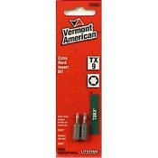 Type Torx Size TX9 with 1"Length Extra Hard Screwdriver Bit, 2 P