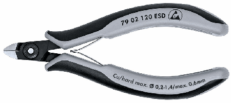 4-3/4" Precision Electronics Diagonal Cutters ESD, Mini Head, Sm