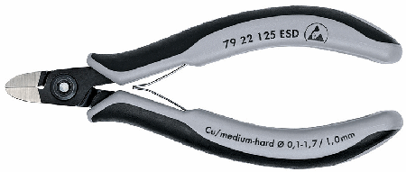 5" Precision Electronics Diagonal Cutters ESD, No Bevel