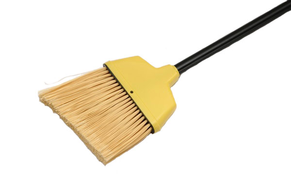 Small Broom, Flagged Synthetic Bristle with 48" Steel Handle