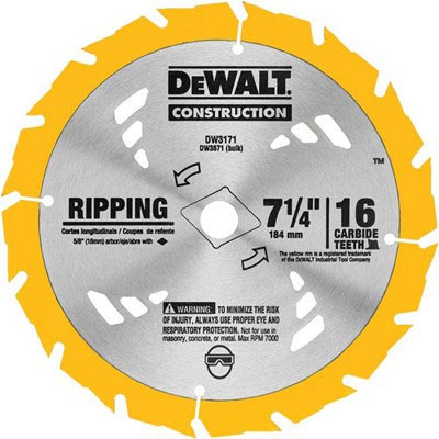 7-1/4 Inch 16T Carbide Thin Kerf Circular Saw Blade