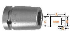 3/4" Square Drive Socket, Metric 18mm