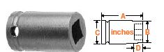 1/2" Square Drive Socket For SAE Square Nuts 3/8" Square Opening