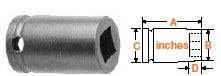 1/2" Square Drive Socket For SAE Square Nuts 5/8" Square Opening