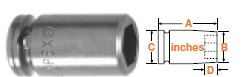 1/4" Square Drive Socket, SAE 9/32" Hex Opening