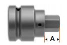 1" Square Drive Socket Head Bit with Square Drive Adapter, SAE 3