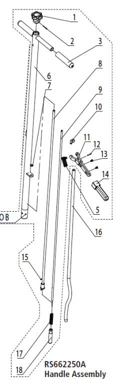 Handle 2 Piece W/ M6 Bolts/6622-Part