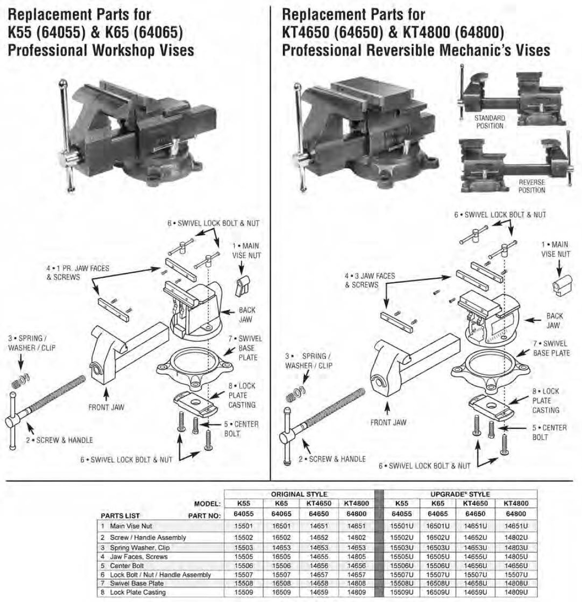 SCREW AND HANDLE ASSY F 46501/4800 VISE