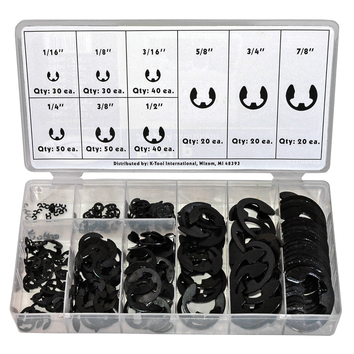 300 Piece E Clip Assortment Kit