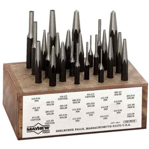 Punch Set in Wood Box 24 Pc