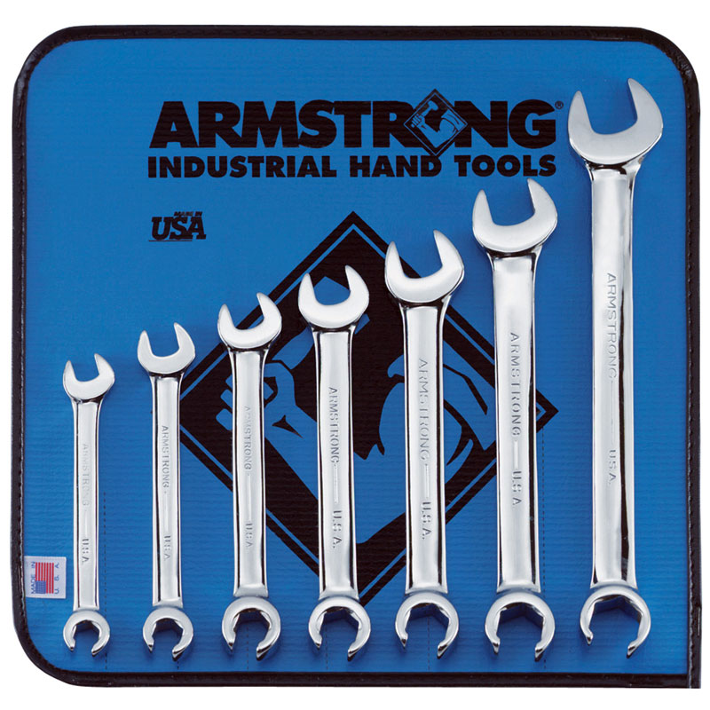 Full Polish 6 Pt Combination Flare Nut Wrench Set 7 Pc