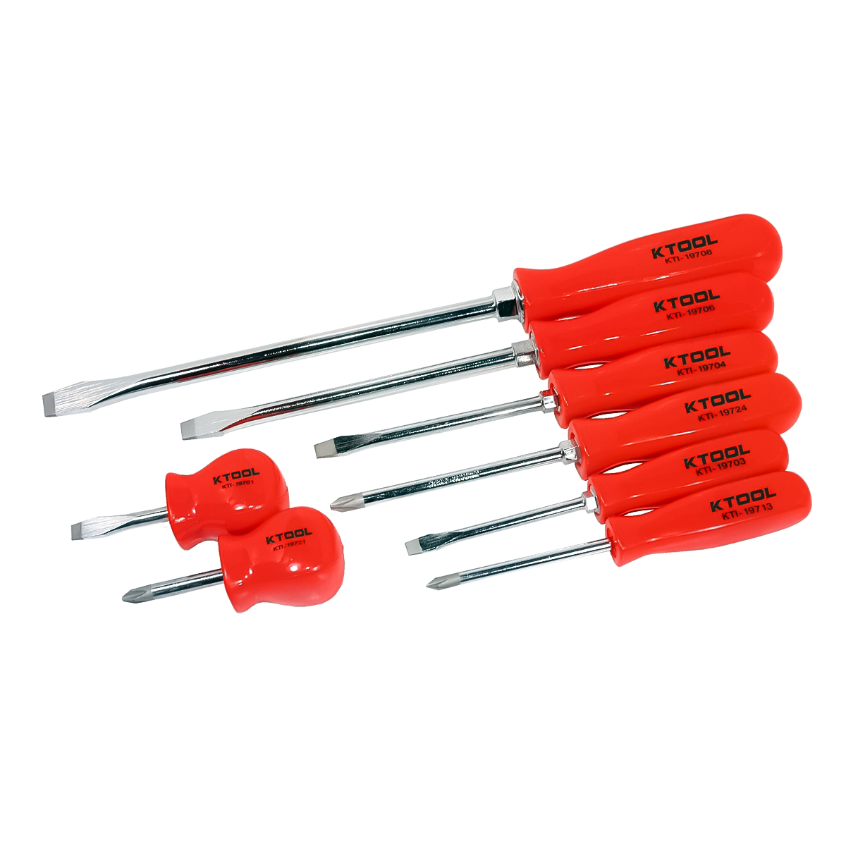 SCREWDRIVER SET - 8 PIECE NEON