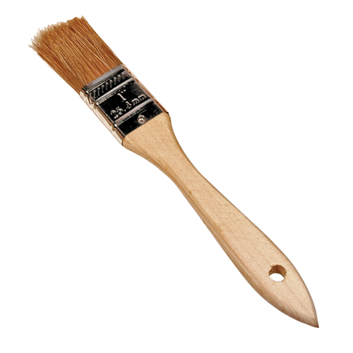 BRUSH UTILITY 1" NATURAL BRISTLES WOOD HANDLE