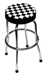 SHOP STOOL-CHECKERED DESIGN