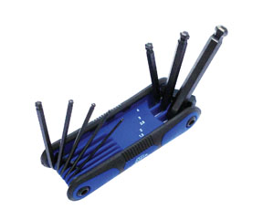 8PC FOLDING METRIC HEX KEY SET