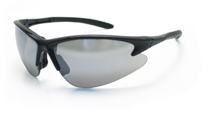 DB2 SAFETY GLS BLK W/ MIRROR LENS