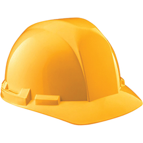 YELLOW HARD HAT W/6 PT RATCHET