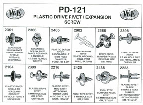 PK/97 PLASTIC DRIVE RIVET & E