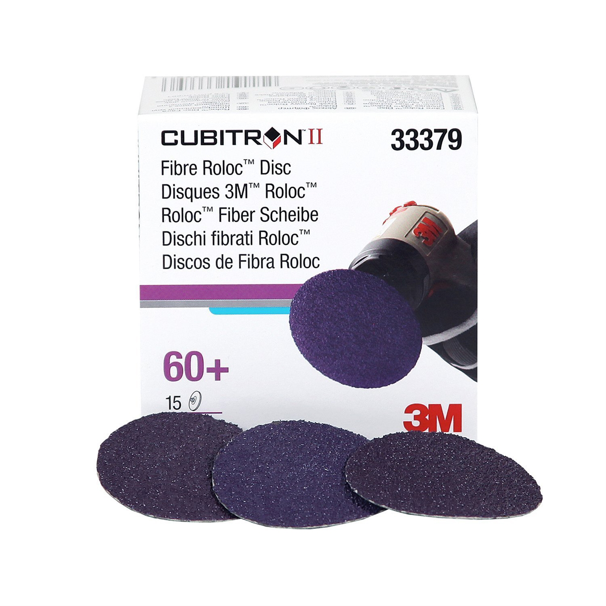 CUBITRON II FIBRE ROLOC DISC 2" 60+ 15/BX, 6BX/CS