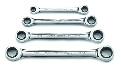 WRENCH SET DBL BOX RATCH SAE 12 PT 4 PC