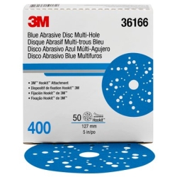 3M Hookit Blue Abrasive Disc Multihole 36166 (4PK)