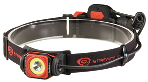 Red Twin-Task USB Recharageable Headlamp