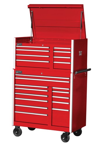 42" 13 Drawer Commercial Roll Cabinet - Red